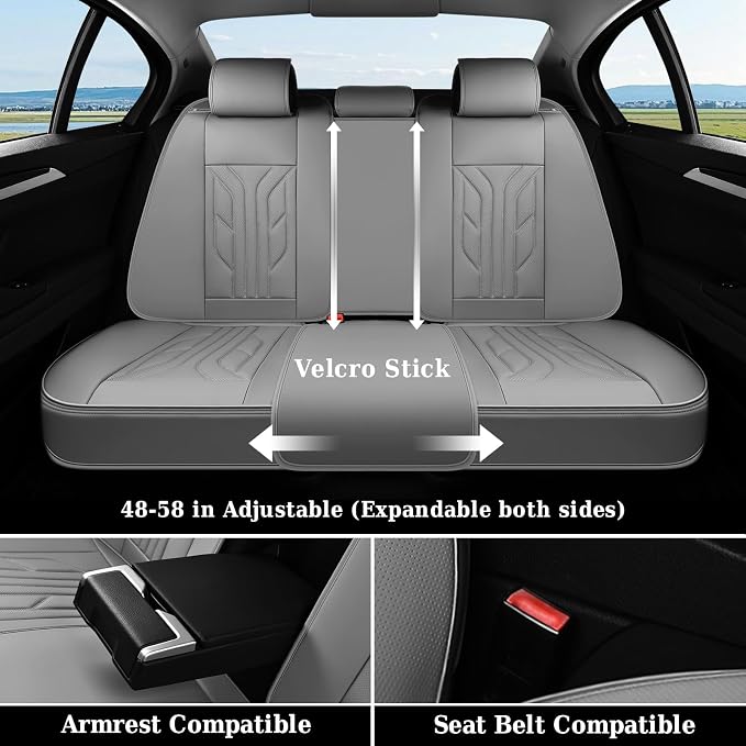 Universal Seat Covers — Full Set — Gray