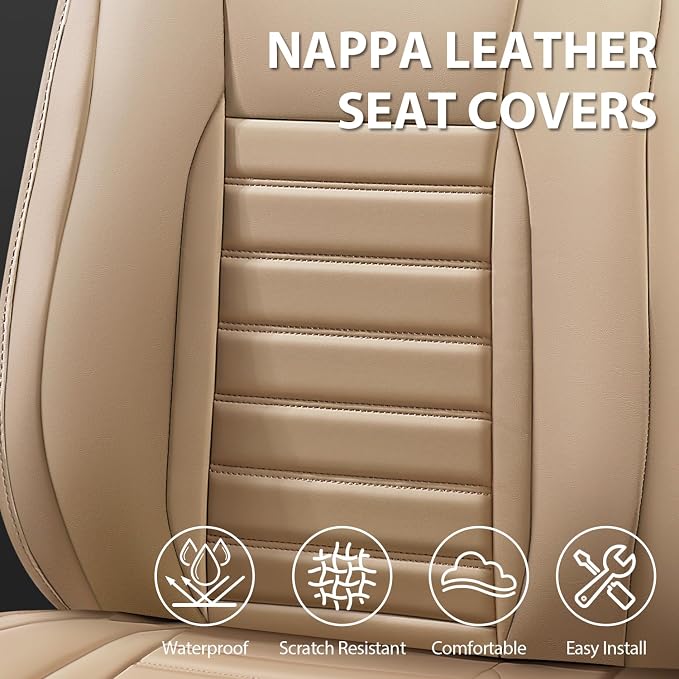 Universal Seat Covers — Full Set — Beige