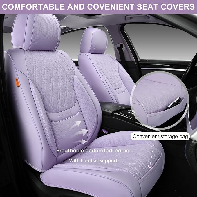Universal Seat Covers — Full Set — Purple