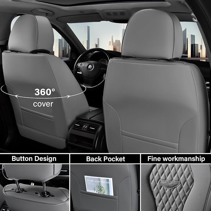 Universal Seat Covers — Full Set — Gray