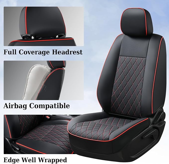 Seat Covers for Toyota Tacoma — Full Set — Red