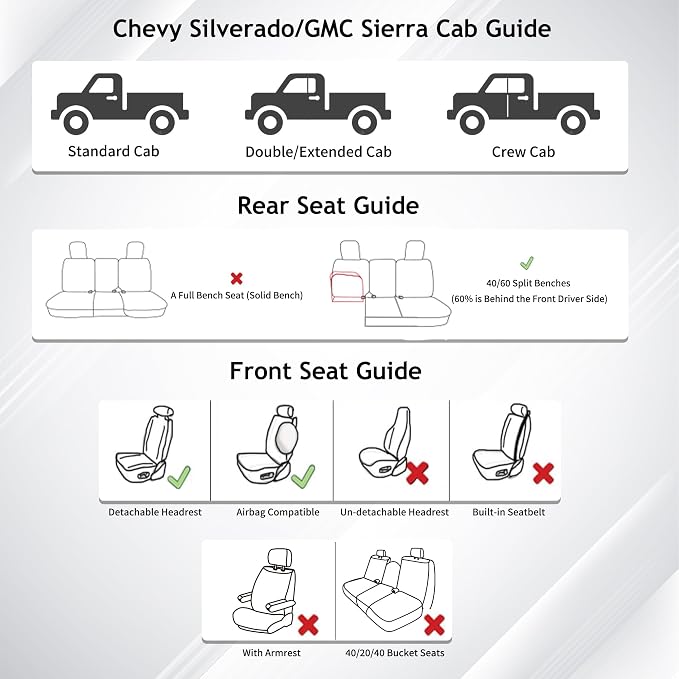 Seat Covers for Chevrolet Silverado / GMC Sierra — Red