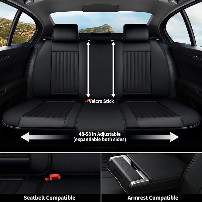 Universal Seat Covers — Front Seat — Black