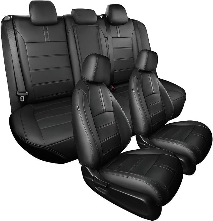 Faux Leather Seat Covers for Honda Civic — Full Set — Black