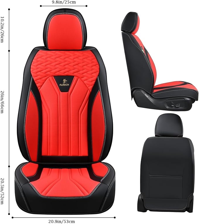 Universal Seat Covers — Black / Red