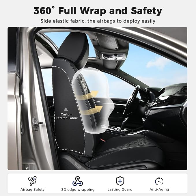 Universal Seat Covers — Front Seat — Black