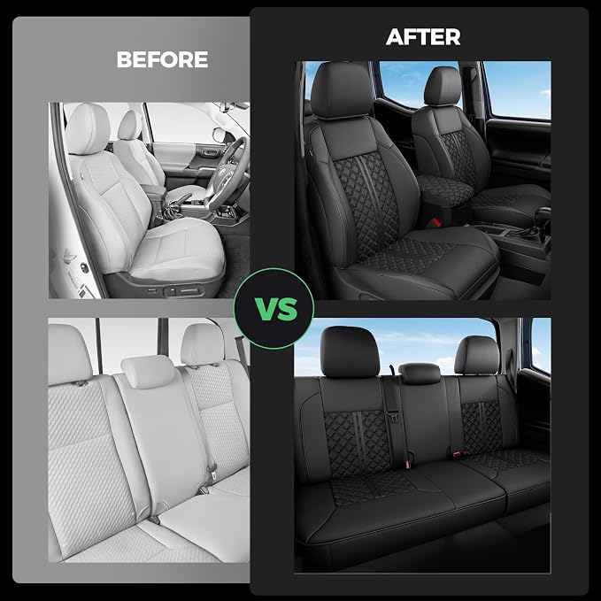 Seat Covers for Toyota Tacoma — Full Set — Black