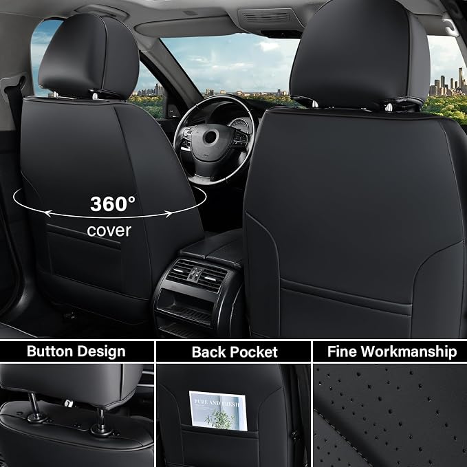 Universal Seat Covers — Full Set — Black