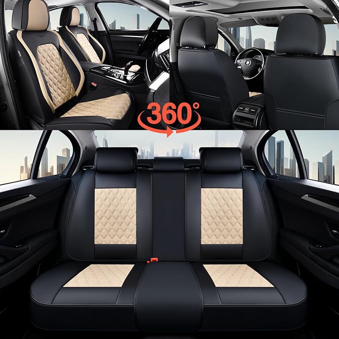 Universal Faux Leather Seat Covers — Full Set