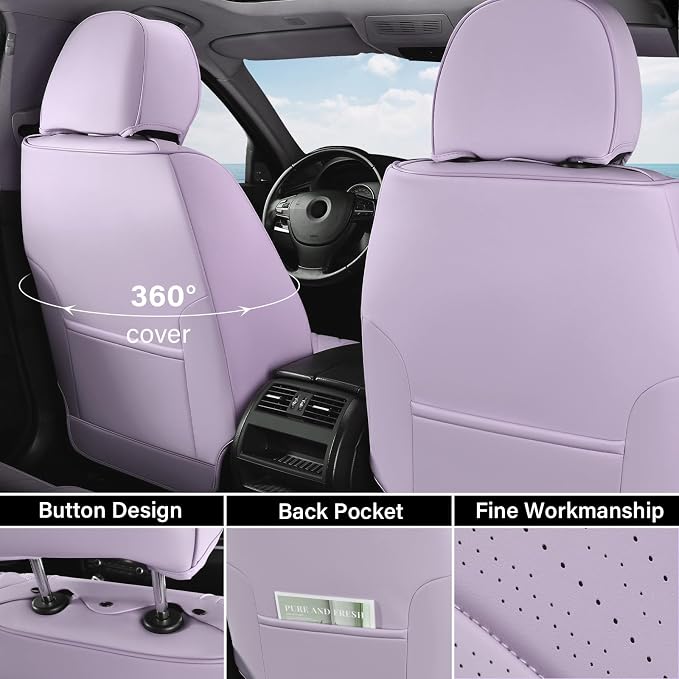 Universal Seat Covers — Full Set — Purple