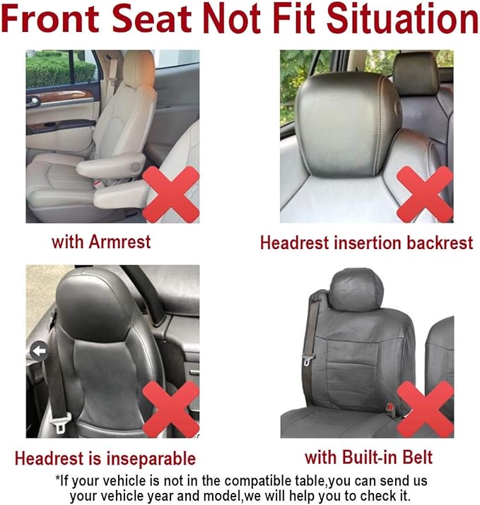 Fabric Car Seat Covers — Full Set — Black / Gray