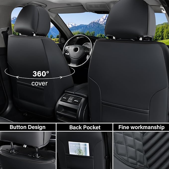 Universal Seat Covers — Full Set — Black