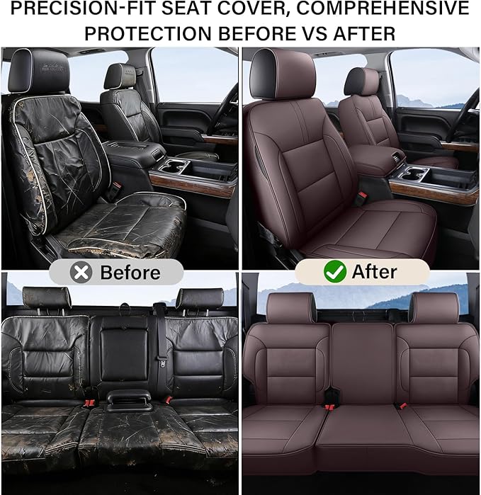 Seat Covers for Chevrolet Silverado / GMC Sierra — Full Set — Brown