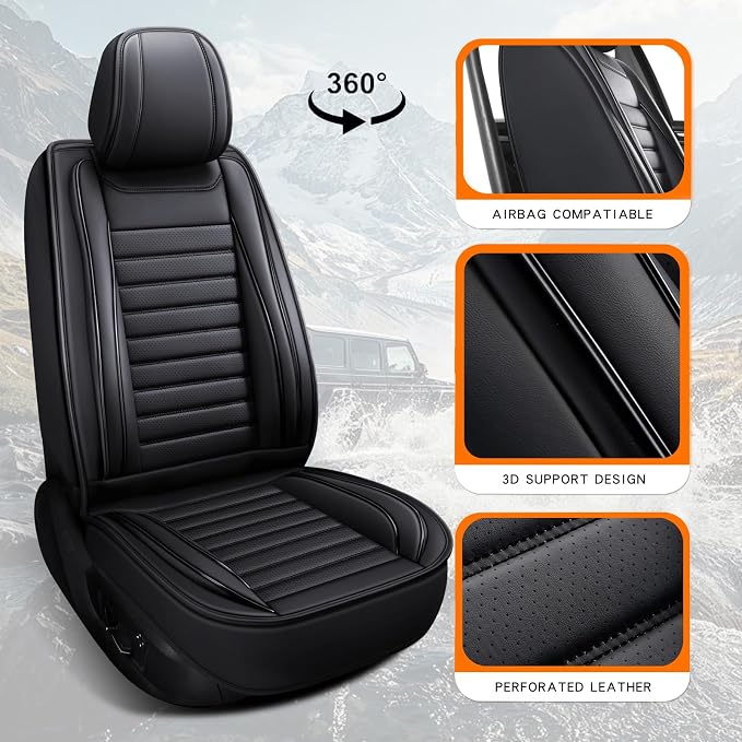 Universal Seat Covers — Full Set — Black