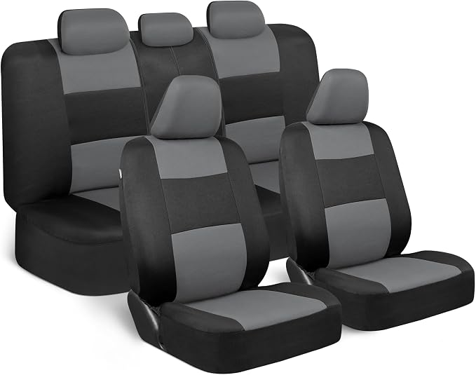 Car Seat Covers — Full Set — Gray / Black