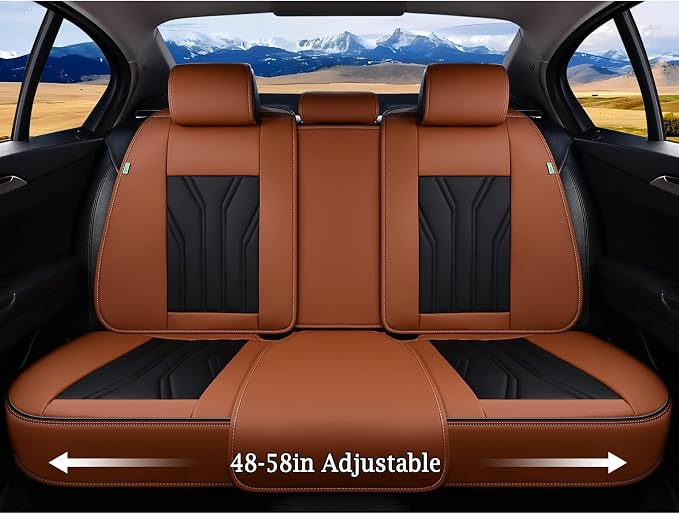 Universal Seat Covers — Full Set — Brown / Black