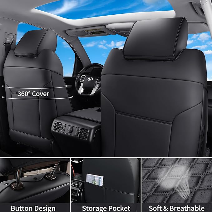Seat Covers for Toyota Tacoma — Full Set — Black