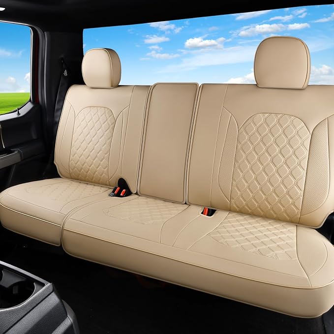 Seat Covers for Multiple Vehicles — Rear Seat — Beige