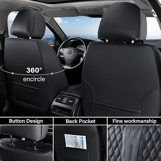 Universal Seat Covers — Front Seat — Black / Gray