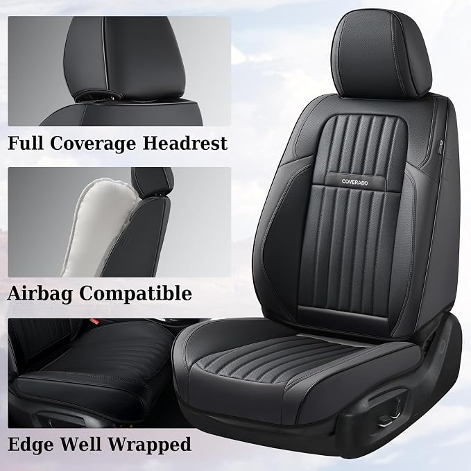 Universal Seat Covers — Full Set — Black