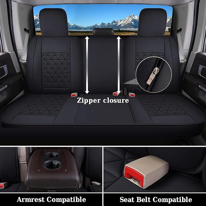 Seat Covers for Multiple Vehicles — Full Set — Black