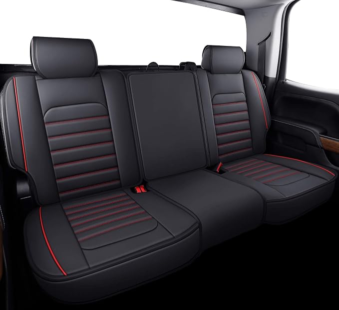 Seat Covers for Chevrolet Silverado / GMC Sierra — Full Set — Black / Red