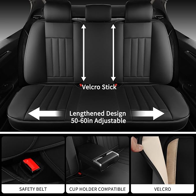 Seat Covers for Multiple Vehicles — Full Set — Black