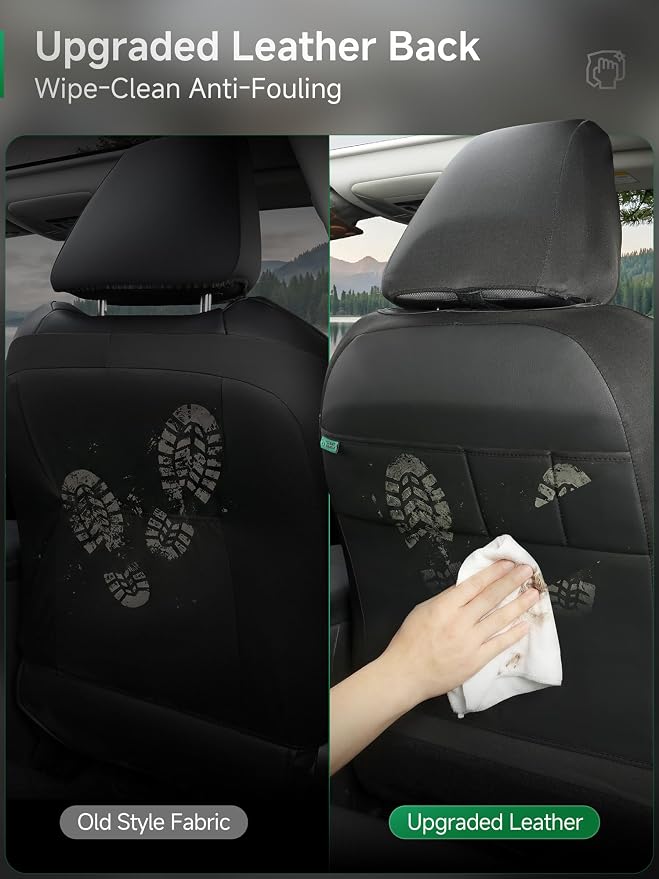 Faux Leather Seat Covers for Multiple Vehicles — Front Seat — Beige