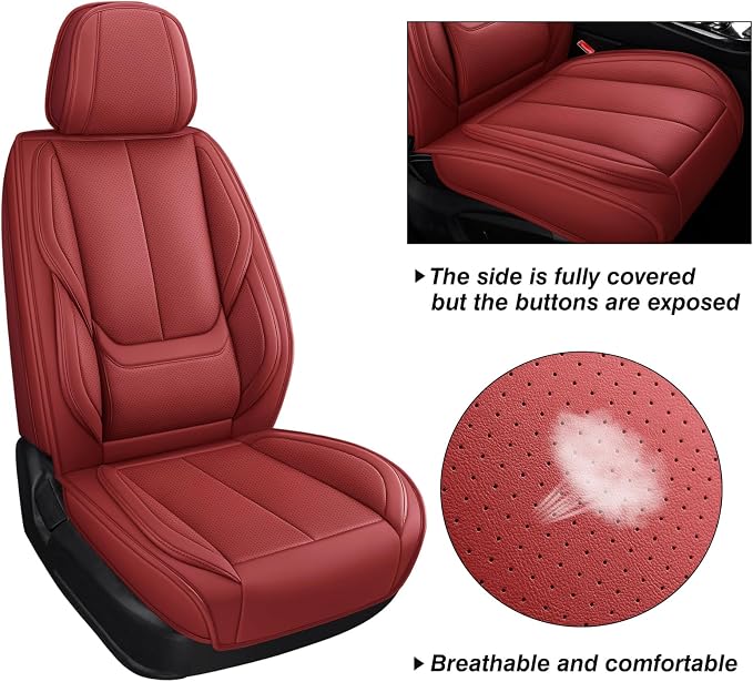 Universal Seat Covers — Full Set — Red