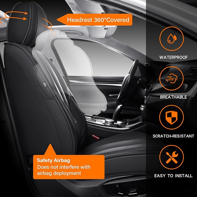 Universal Seat Covers — Front Seat — Black