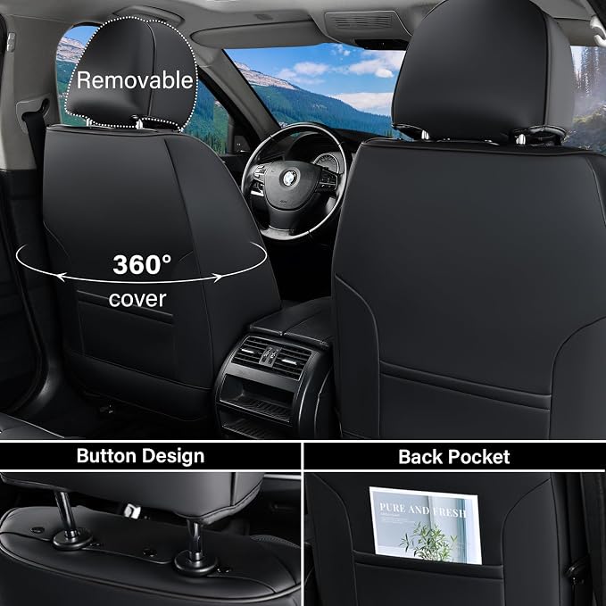 Universal Seat Covers — Full Set — Black / Gray
