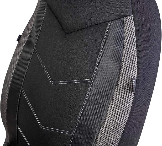 Universal Fabric Seat Covers — Front Seat — Gray