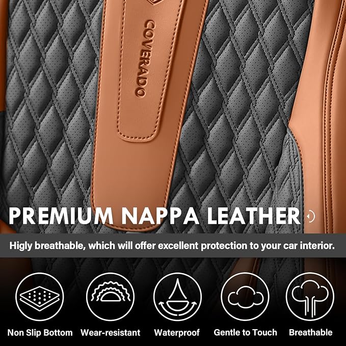 Universal Seat Covers — Front Seat — Brown / Black