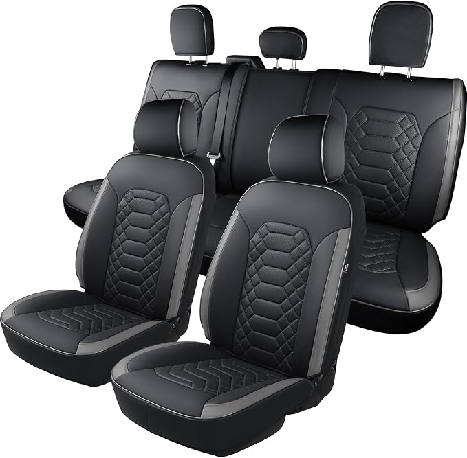 Faux Leather Seat Covers for Multiple Vehicles — Full Set