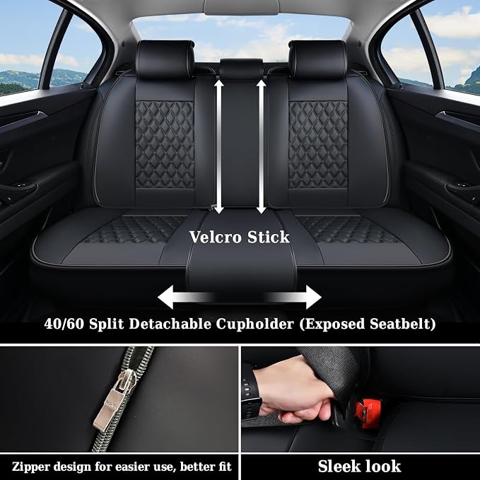 Universal Seat Covers — Full Set — Black