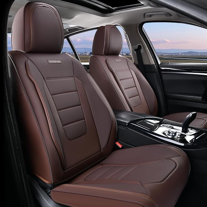 Universal Seat Covers — Full Set — Brown