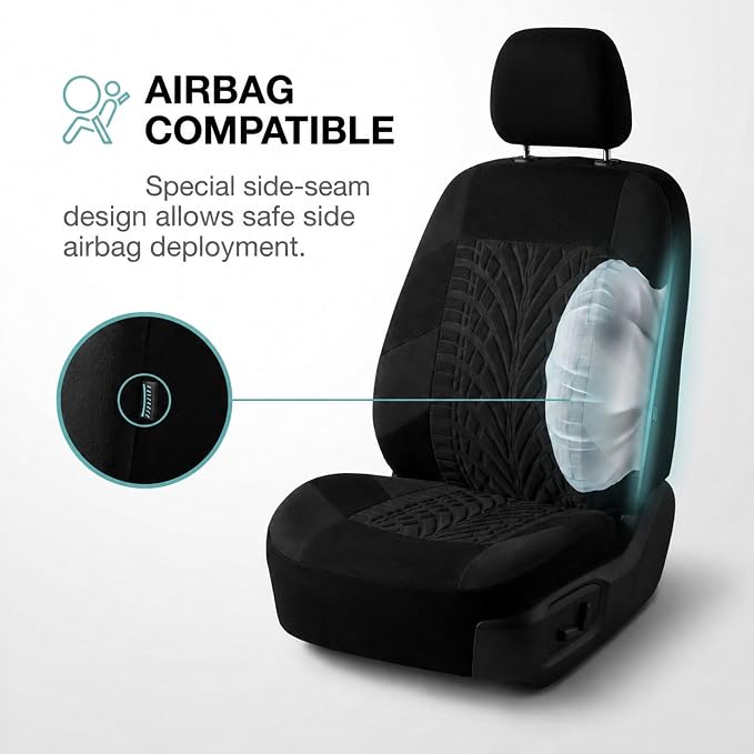Universal Seat Covers — Front Seat — Black