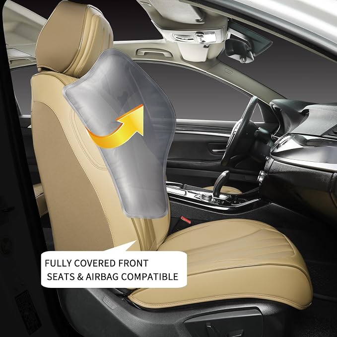 Universal Seat Covers — Full Set — Beige