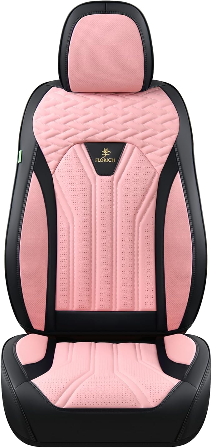 Universal Seat Covers — Front Seat — Pink / Black
