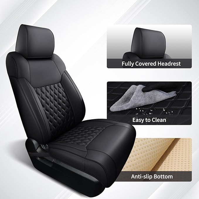Seat Covers for Toyota Tacoma — Front Seat — Black
