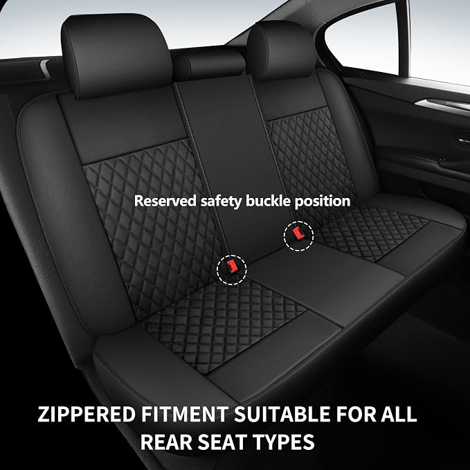 Universal Faux Leather Seat Covers — Full Set