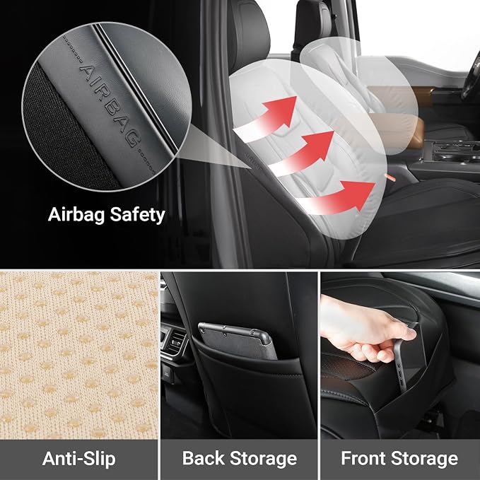 Seat Covers for GMC Canyon — Front Seat — Black