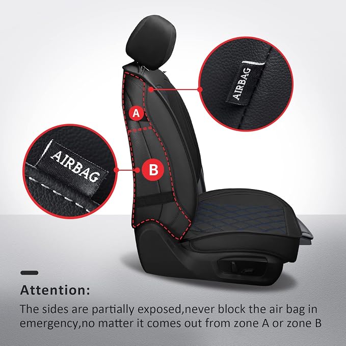 Car Seat Covers — Front Seat — Blue / Black