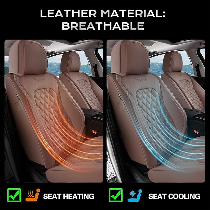 Universal Seat Covers — Full Set — Brown