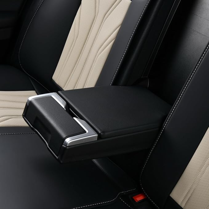 Universal Seat Covers — Full Set — Black / Beige