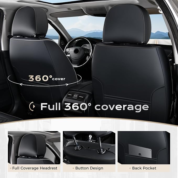 Universal Seat Covers — Full Set — Black
