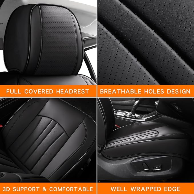 Universal Seat Covers — Front Seat — Black