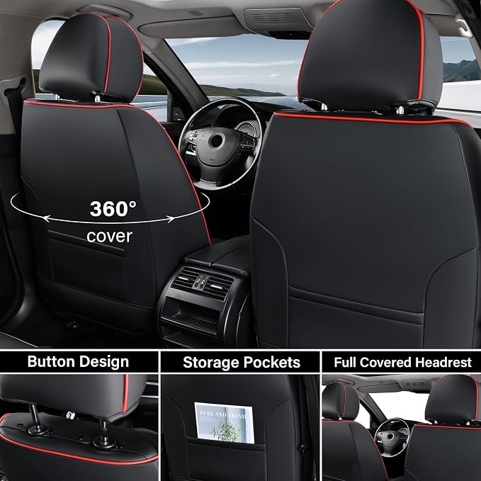 Universal Seat Covers — Full Set — Black