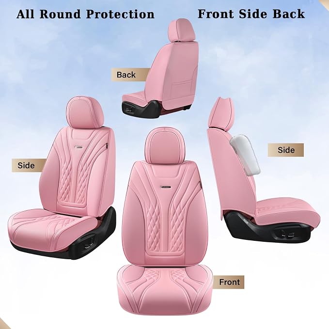 Universal Seat Covers — Full Set — Pink