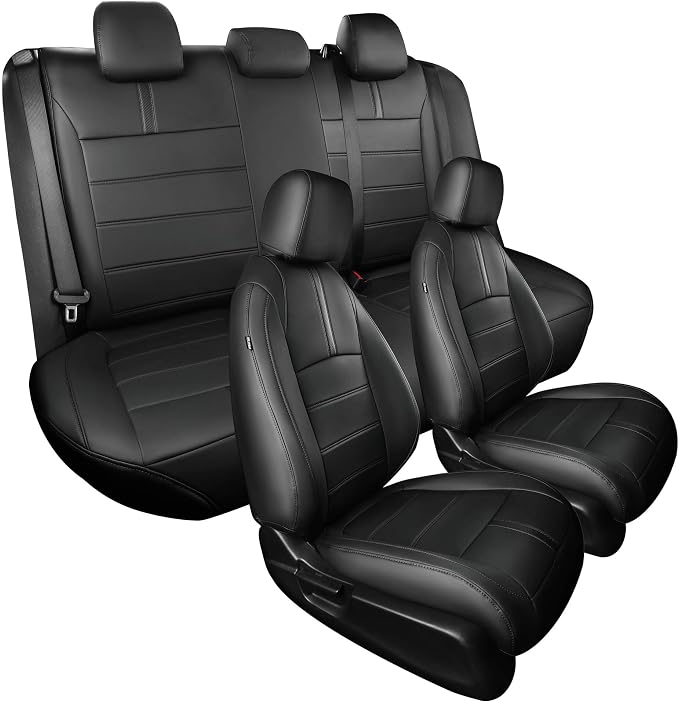 Faux Leather Seat Covers for Honda Civic — Full Set — Black